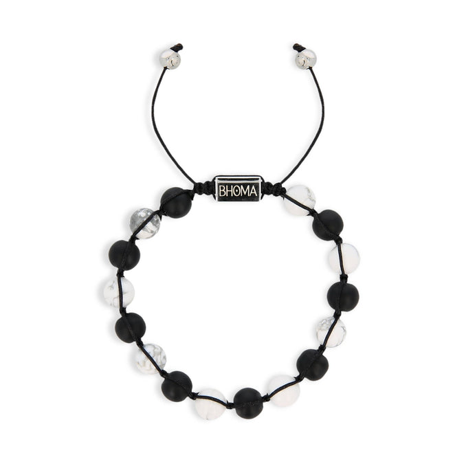 black and white bead bracelet