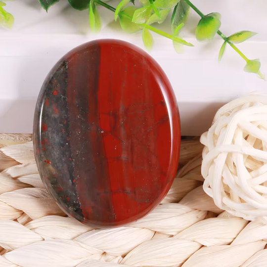 Blood Jade Worry Stone