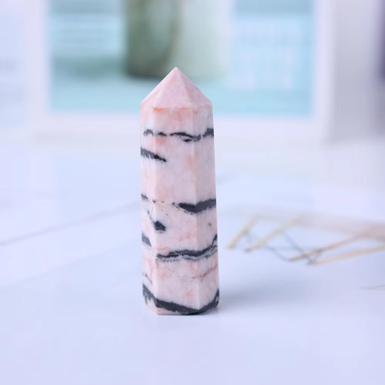 Pink Zebra Stone Tower