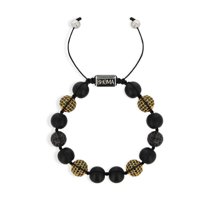black and gold bead bracelet